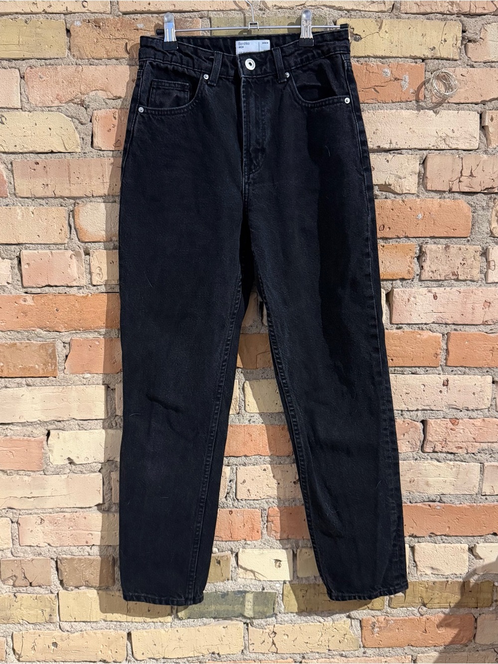 Bershka black mom jeans sz 2